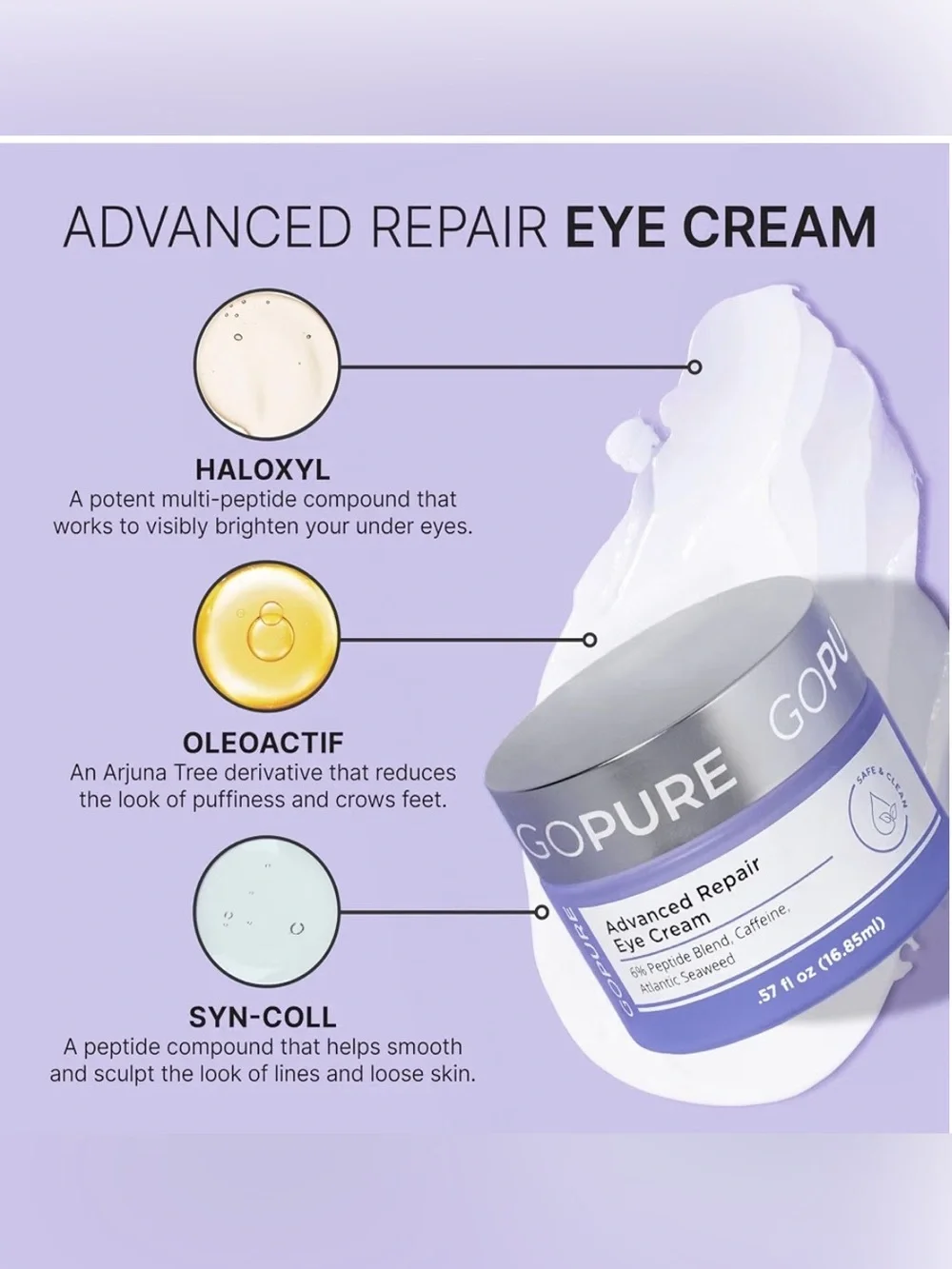 Go Pure Eye Cream Advanced Repair Eye Cream - **NEW & SEALED**